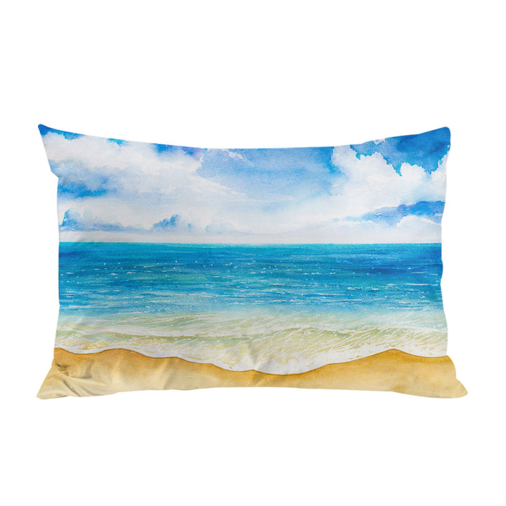 Beach and Ocean Scene Painting Pillow Case Covers