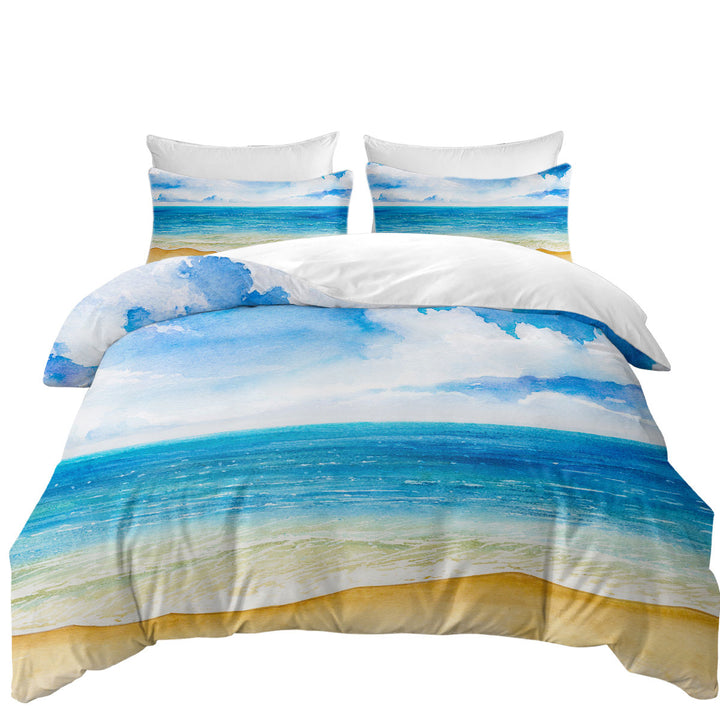 Beach and Ocean Scene Painting Quilt Cover
