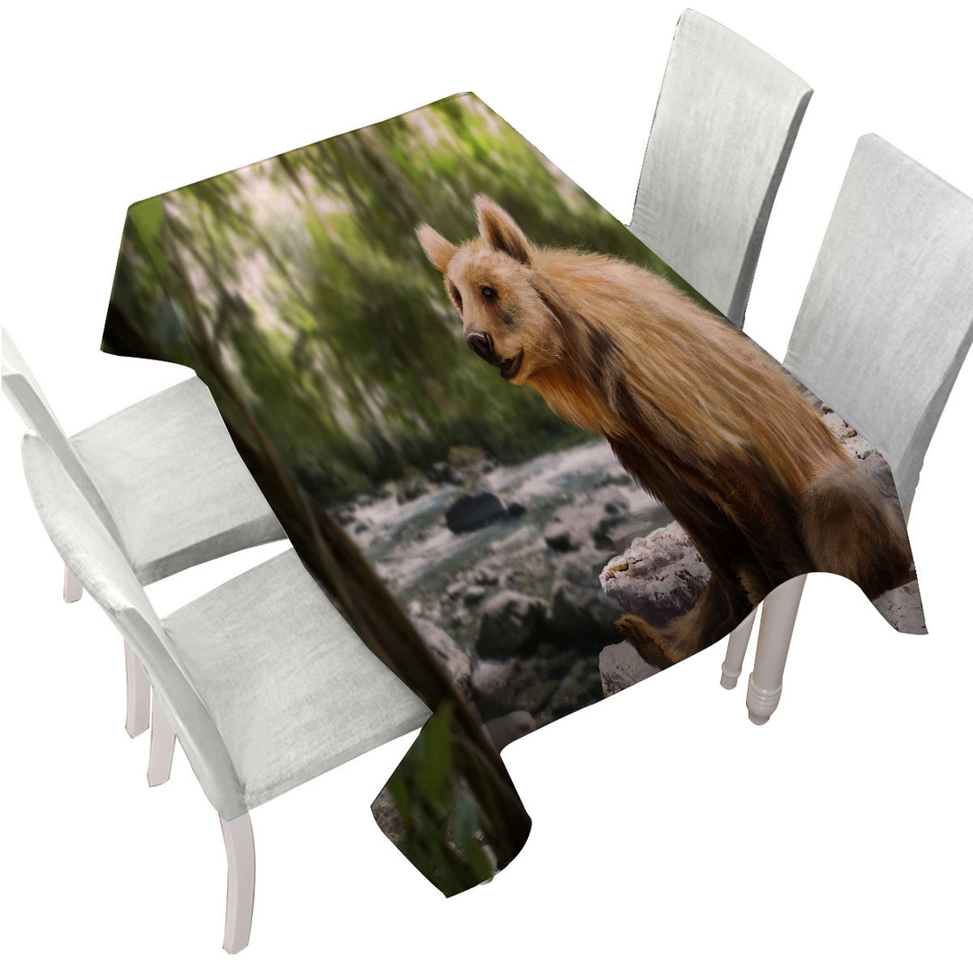 Beautiful Art Cute Wild Bear Tablecloth
