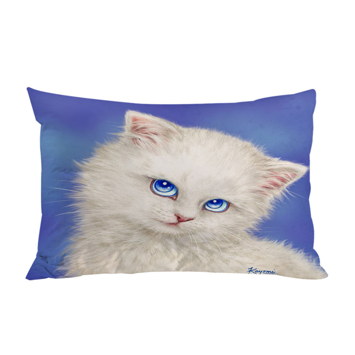 Beautiful Blue Sapphire Eyes Kitty Cat Pillowcases