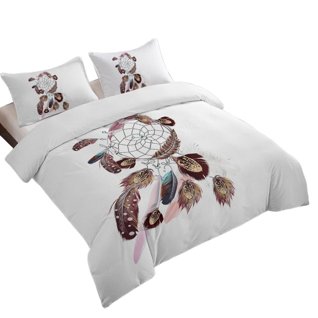Beautiful Feathers Dream Catcher California King Duvet Cover