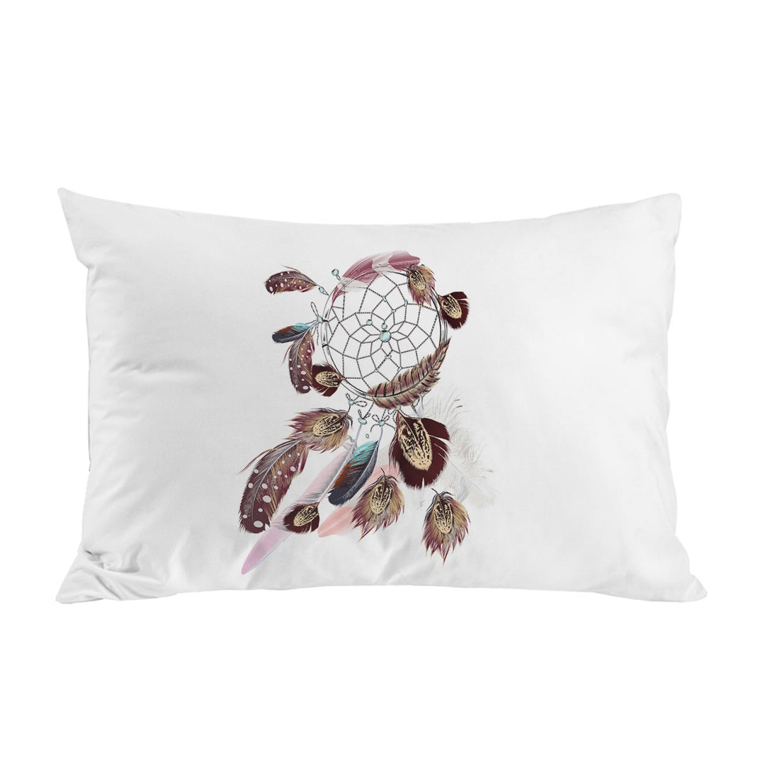 Beautiful Feathers Dream Catcher Pillow Case Covers