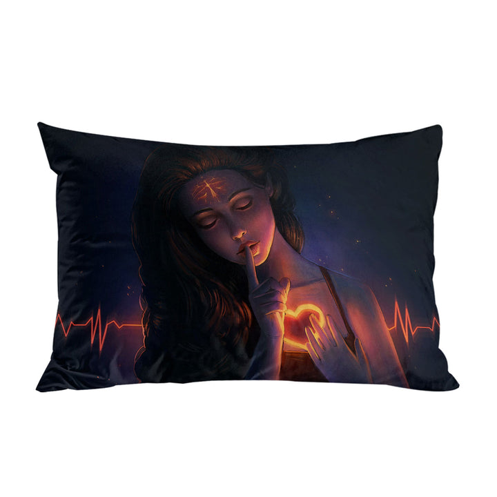 Beautiful Girl Listen To Your Heart King Pillow Cases