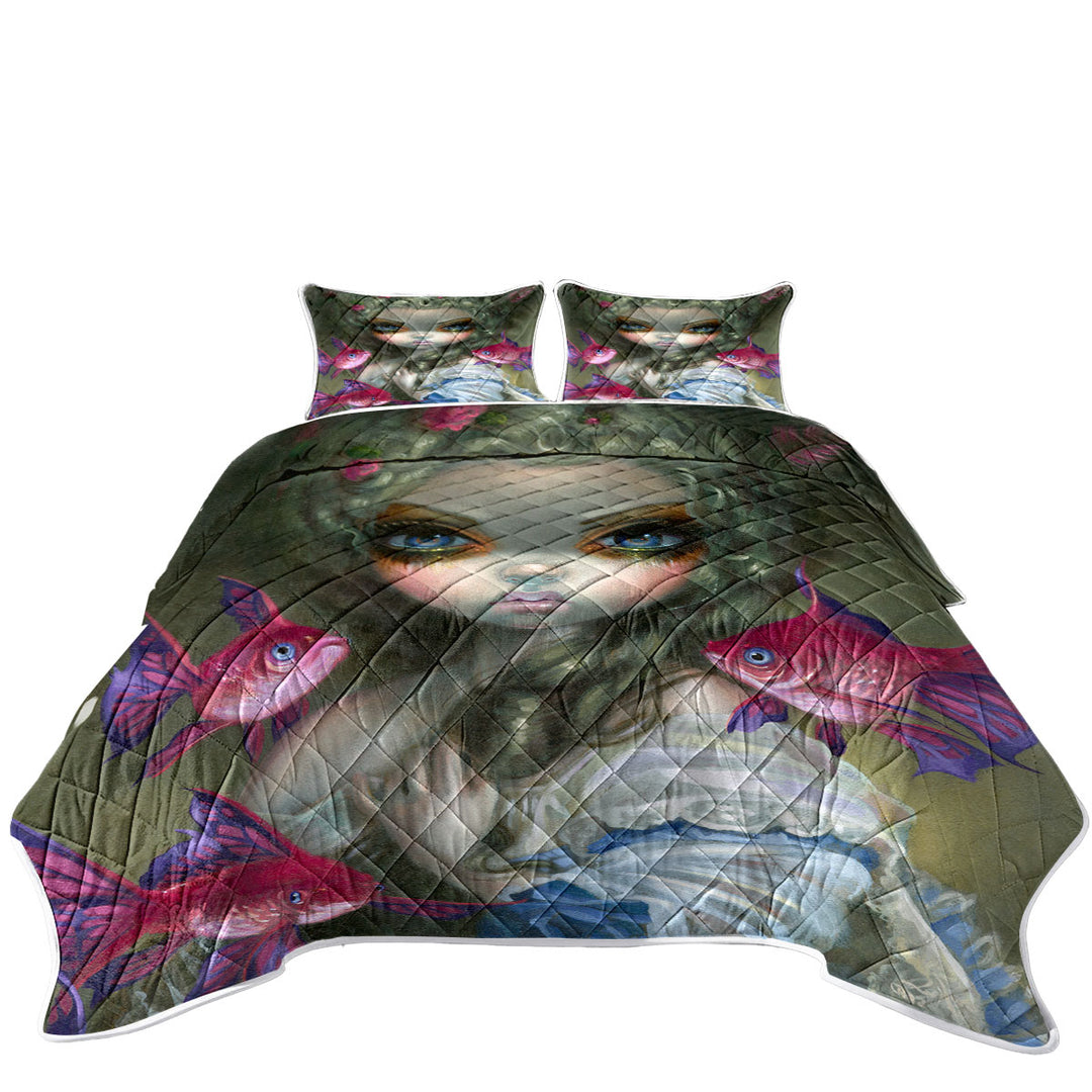 Beautiful Girl and the Pink Fish Butterflies Quilt stores near me