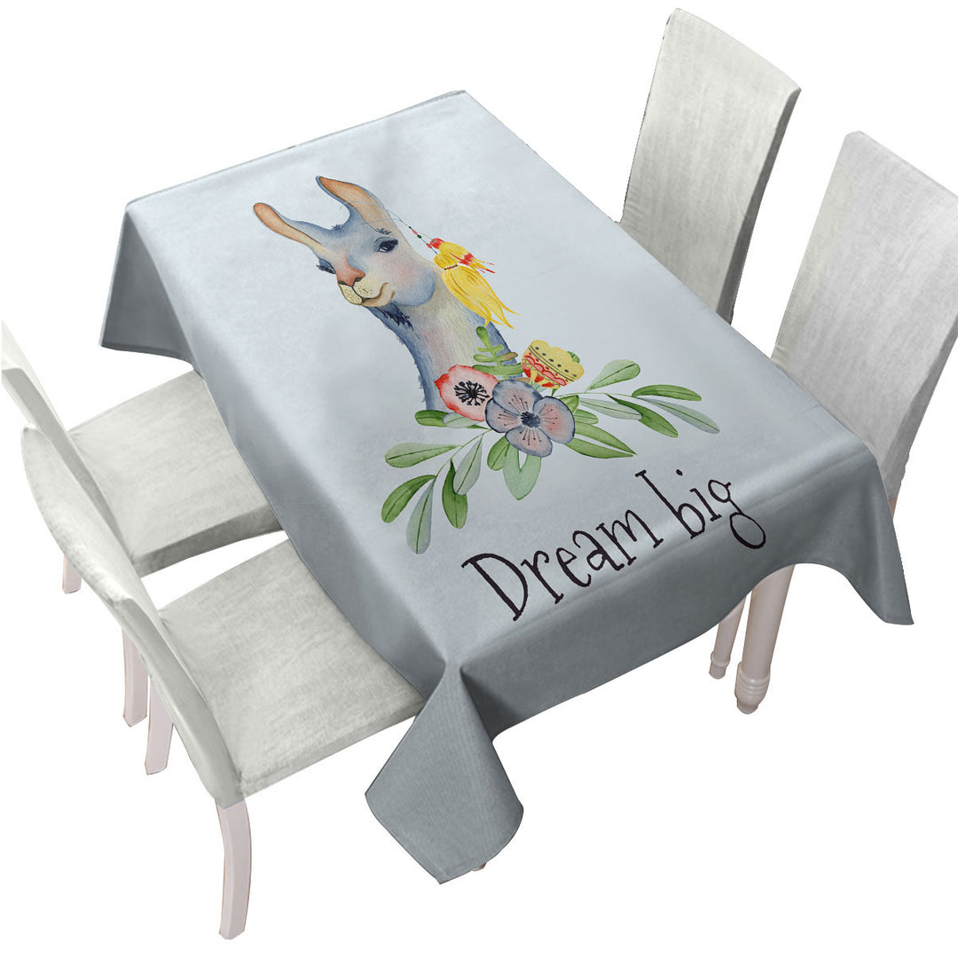 Beautiful Inspirational Llama Custom tablecloths