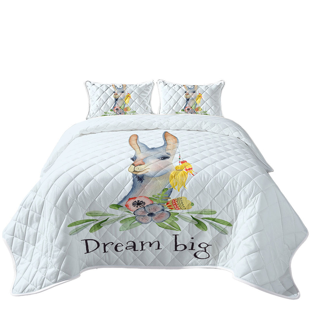 Beautiful Inspirational Llama Summer Quilt