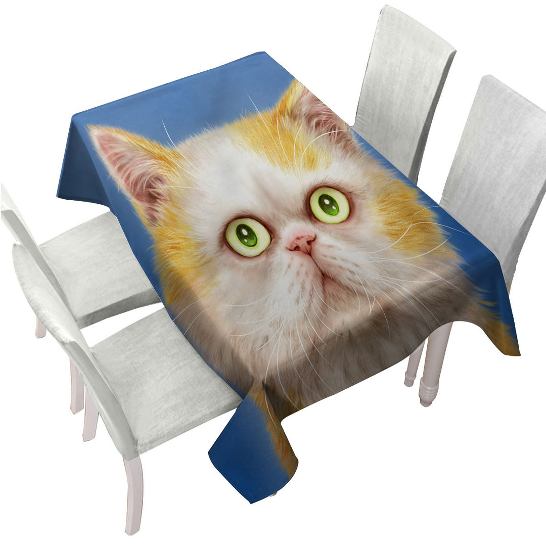 Beautiful Kittens Drawings Staring Ginger Cat Custom tablecloths