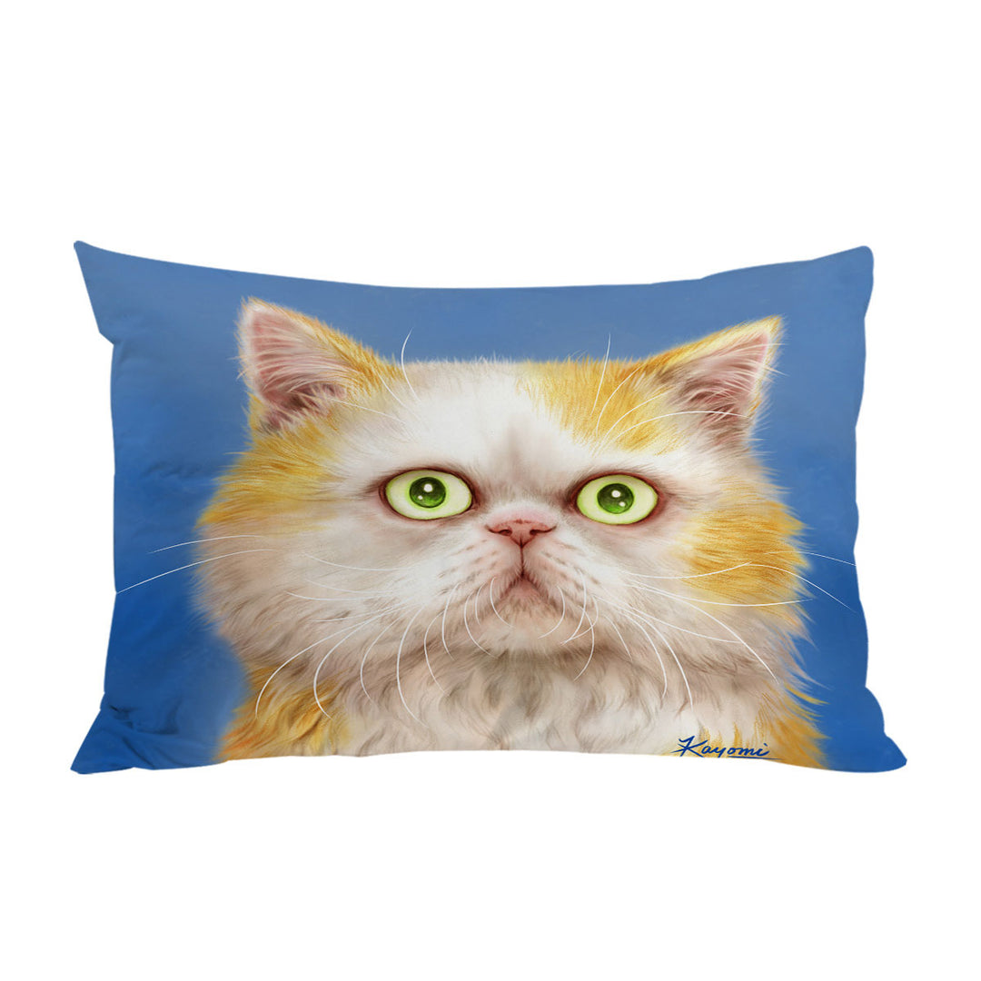 Beautiful Kittens Drawings Staring Ginger Cat Pillowcase