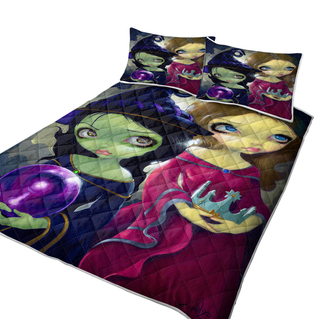 Beautiful Maidens Wicked Witch and Glinda California King Quilt Sets