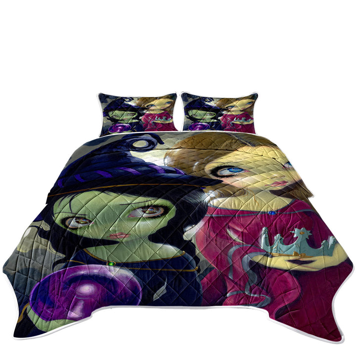 Beautiful Maidens Wicked Witch and Glinda King Size Quilt Sets