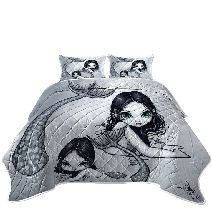 Beautiful Mermaid Mother and Adorable Baby Mermaid Quilt stores near me