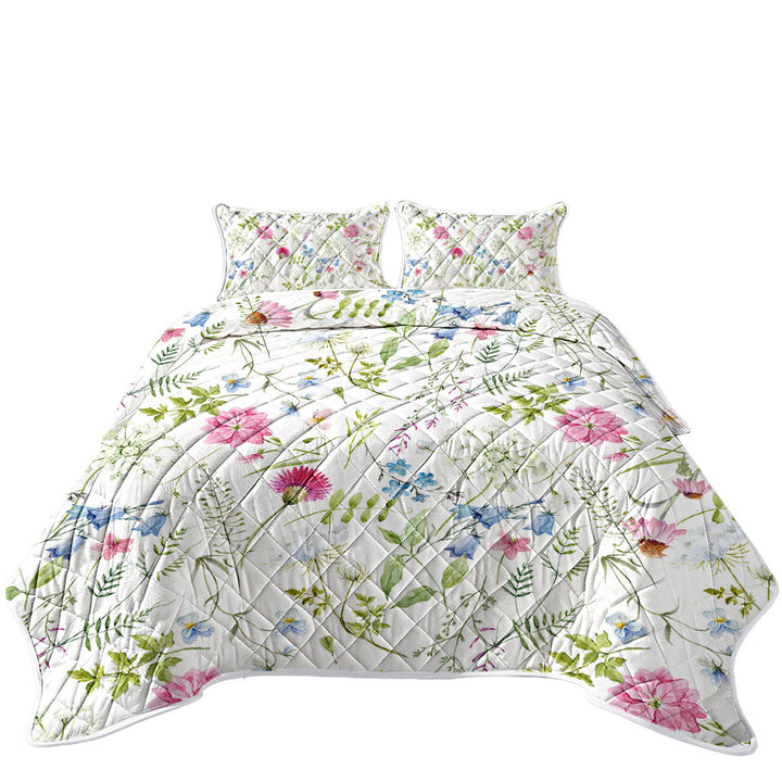 Beautiful Spring Flowers Coverlet