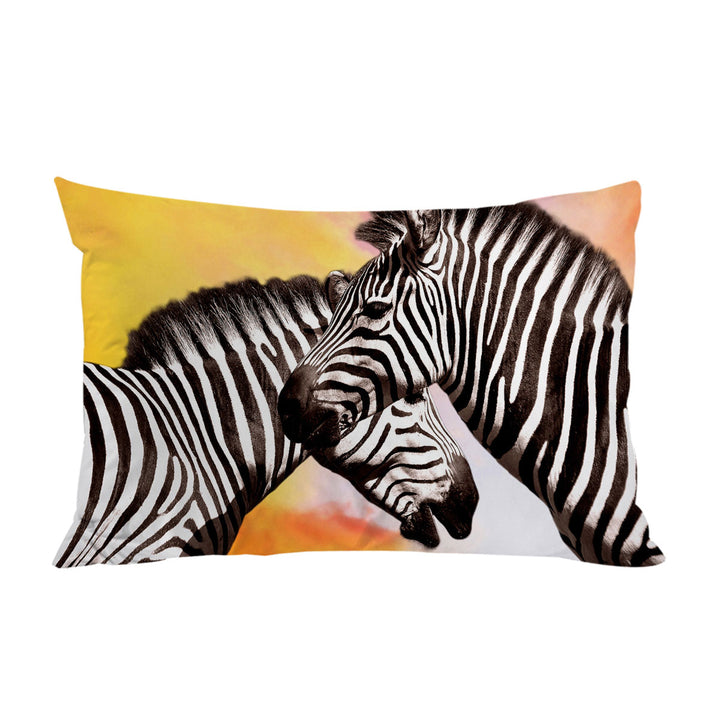 Beautiful Zebra Couple Pillow Cases