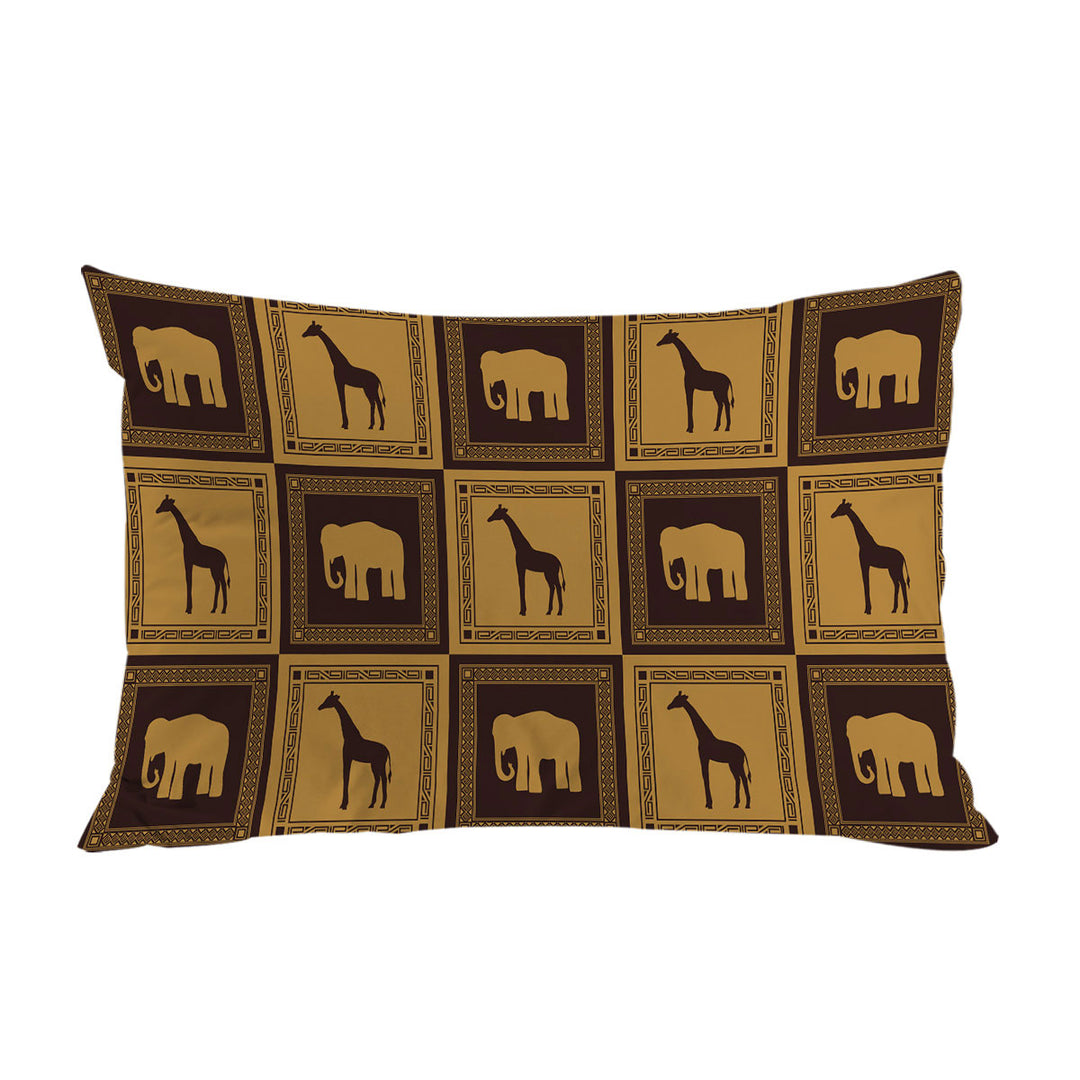 Bed Covers with African Tiles Elephants and Giraffes