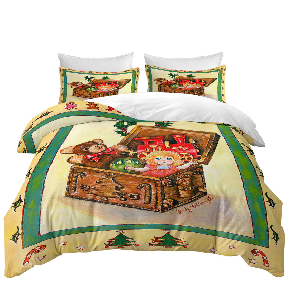 Bed Covers with Cool Vintage Art for Kids the Toy Box Painting