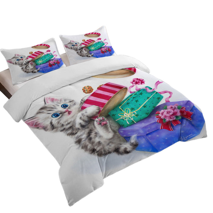 Bed Covers with Funny Cute Christmas Gifts Thief Cookie Kitty Cat
