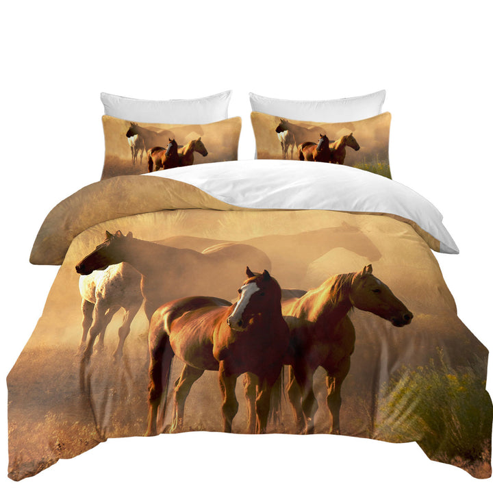 Bed Covers with Horses Photo