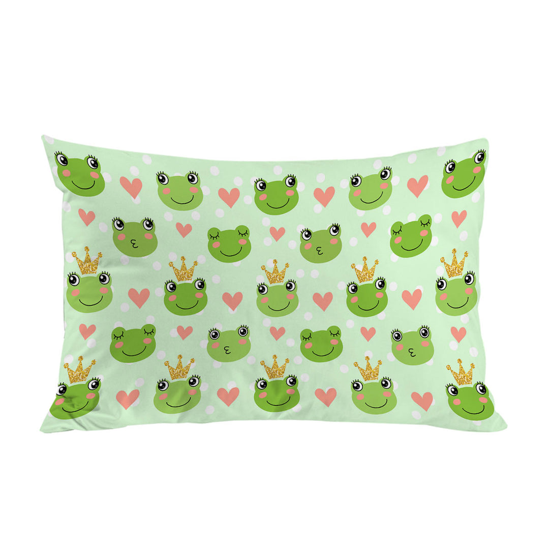Bed Covers with King Frog and Cute Frog with Hearts