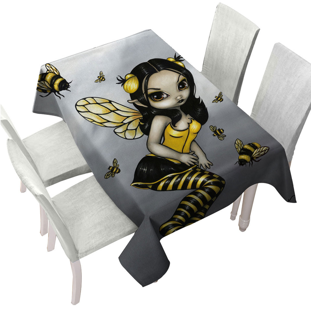 Bees and Bumblebee Fairy Custom tablecloths