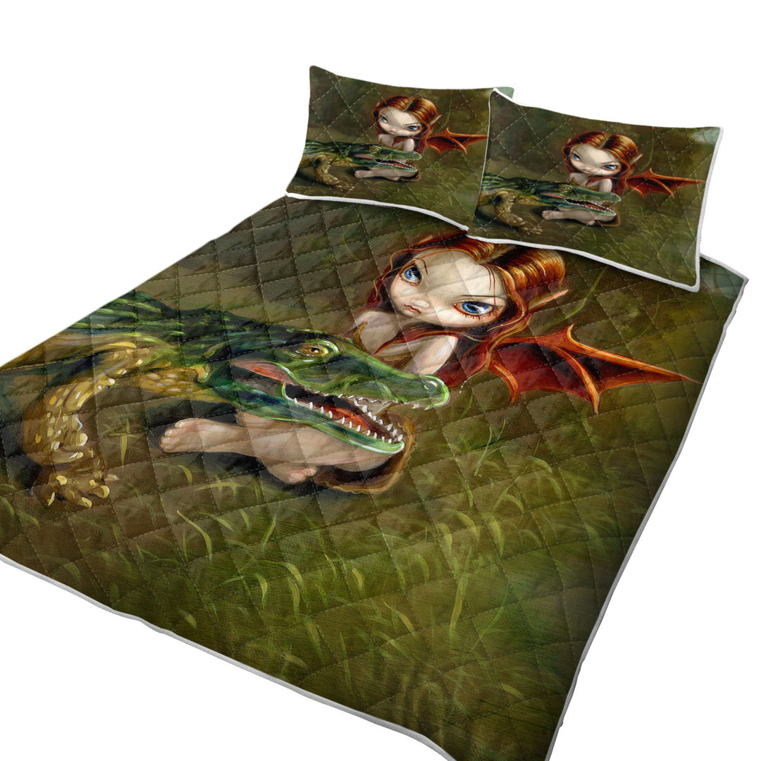 Befriending an Alligator Swamp Fairy Quilt