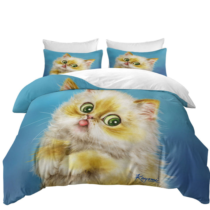 Best Duvet Covers with Cats Cute and Funny Art Painting Furry Kitty Cat