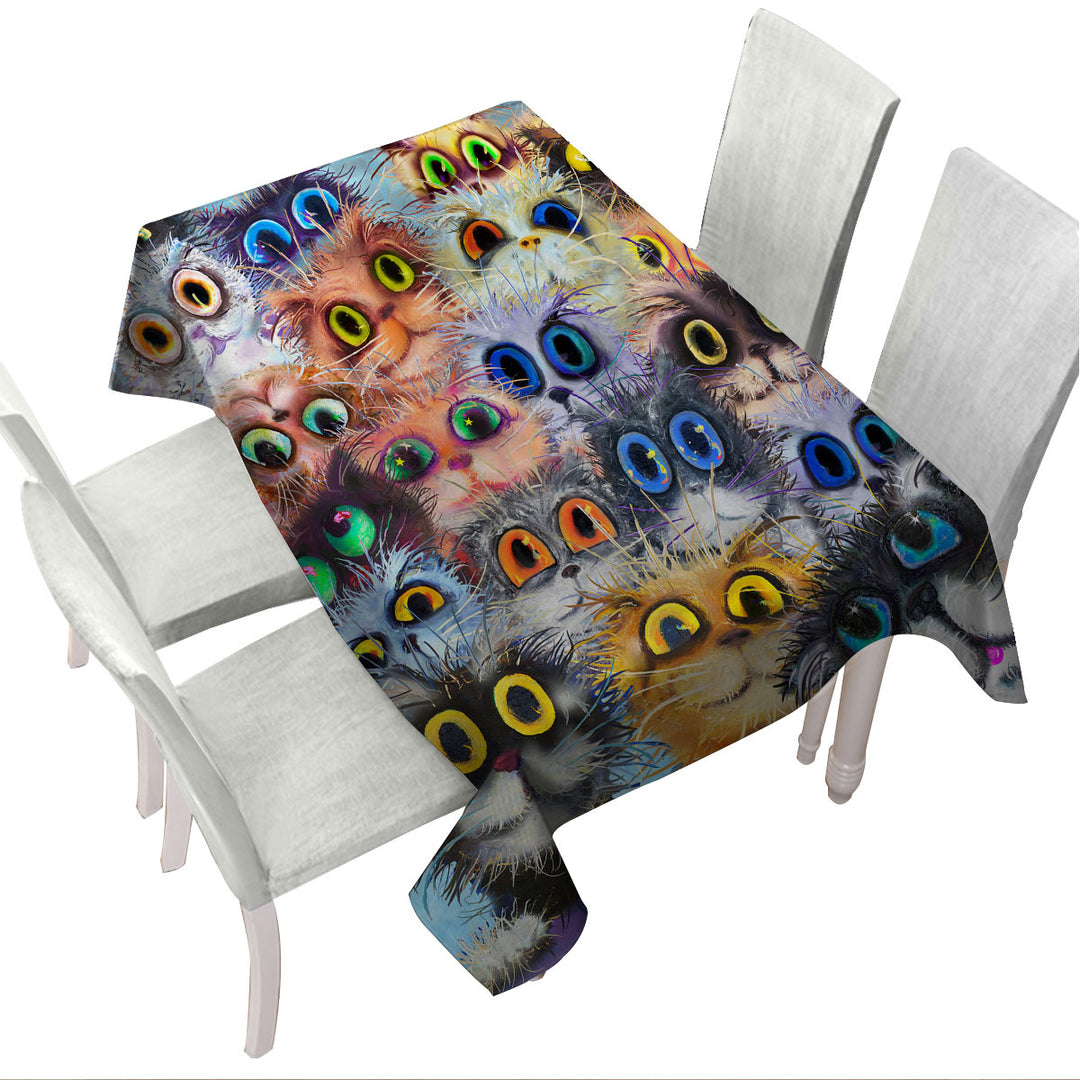 Big Cats_ Eyes Tablecloth