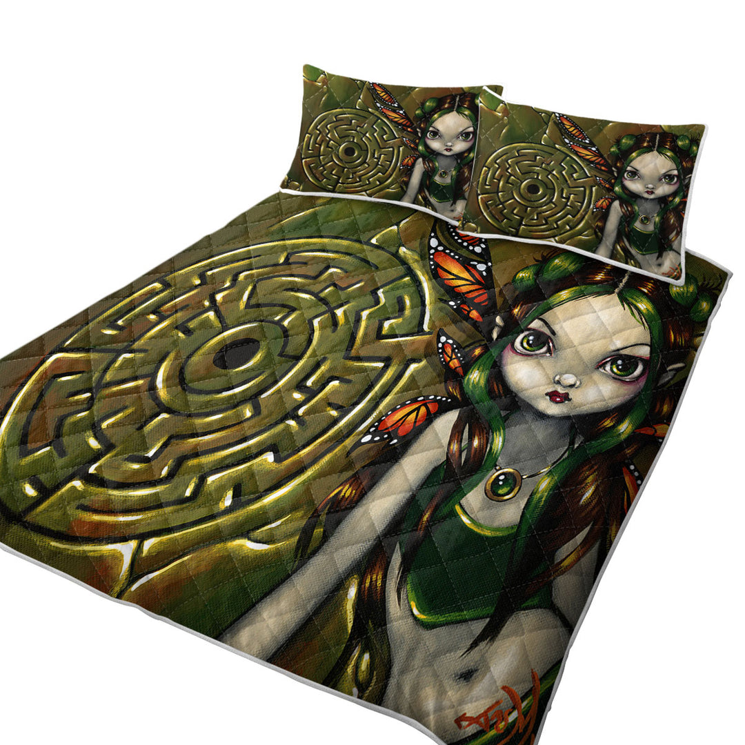 Big Eyed Labyrinth Fairy King Quilt