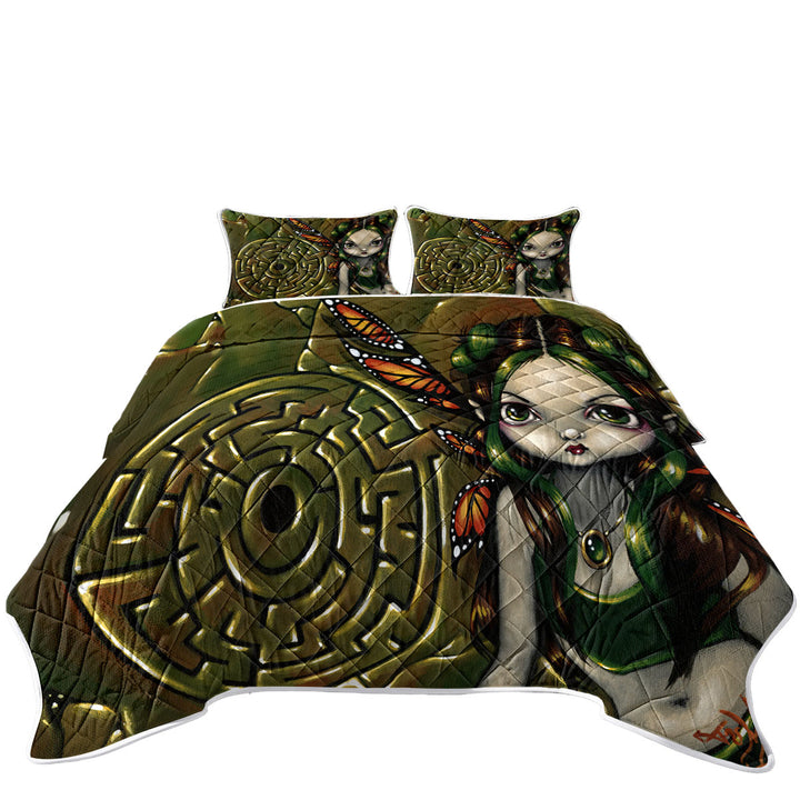 Big Eyed Labyrinth Fairy Quilts for sale