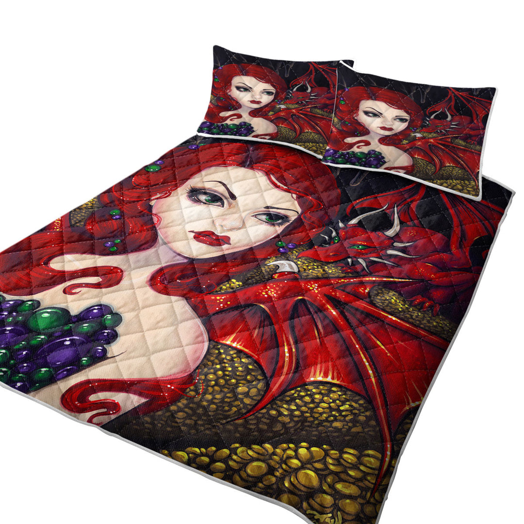 Bijou the Redhead Dragon Winged Fairy Coverlets