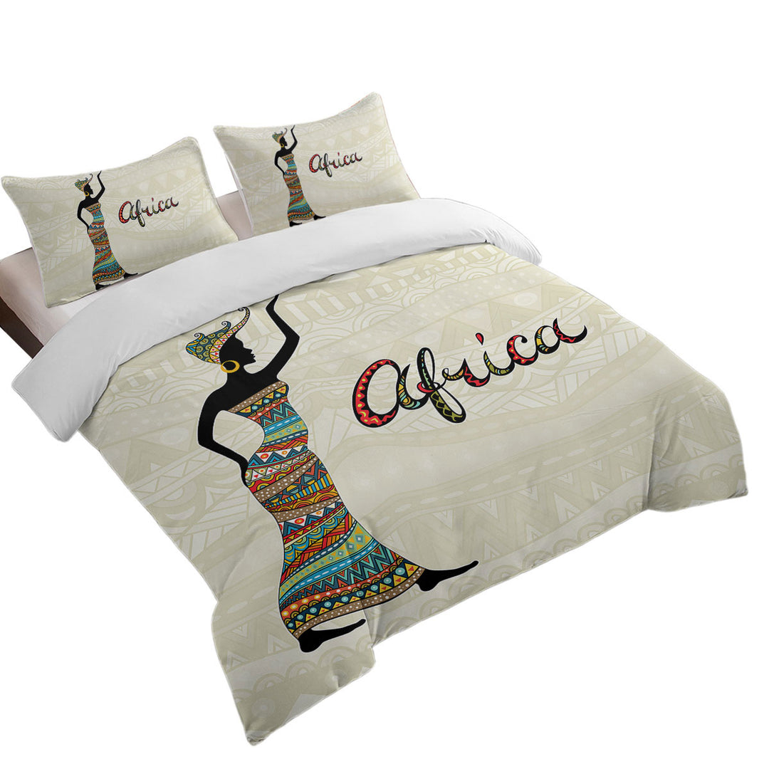 Black African Woman Present Africa Coverlet