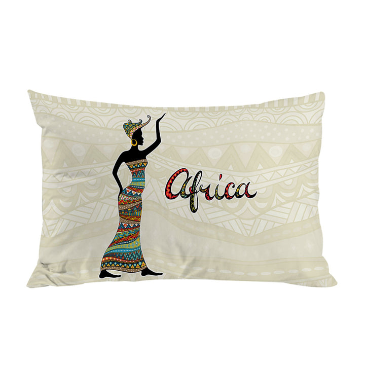Black African Woman Present Africa Pillow Cases