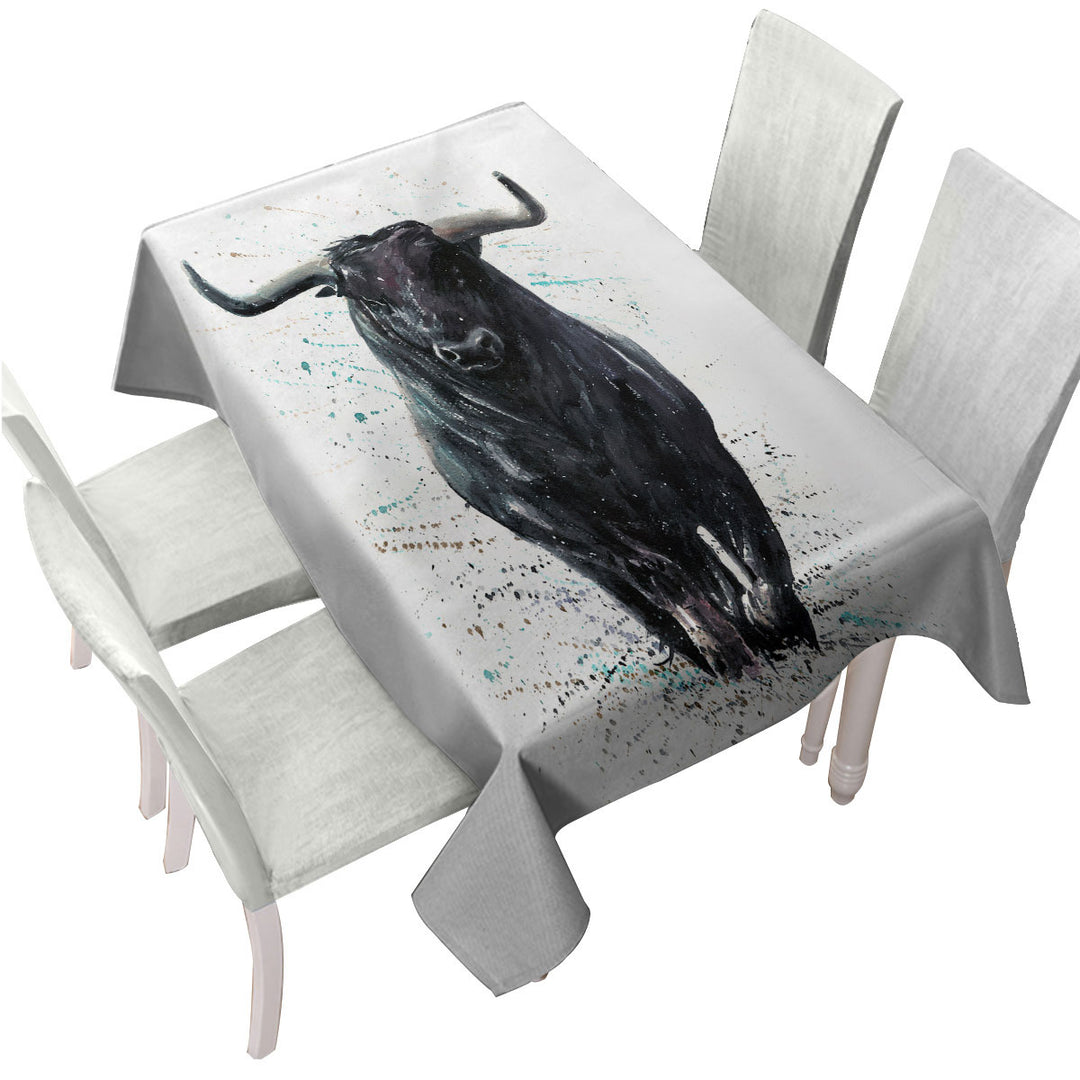 Black Bull Table Cover