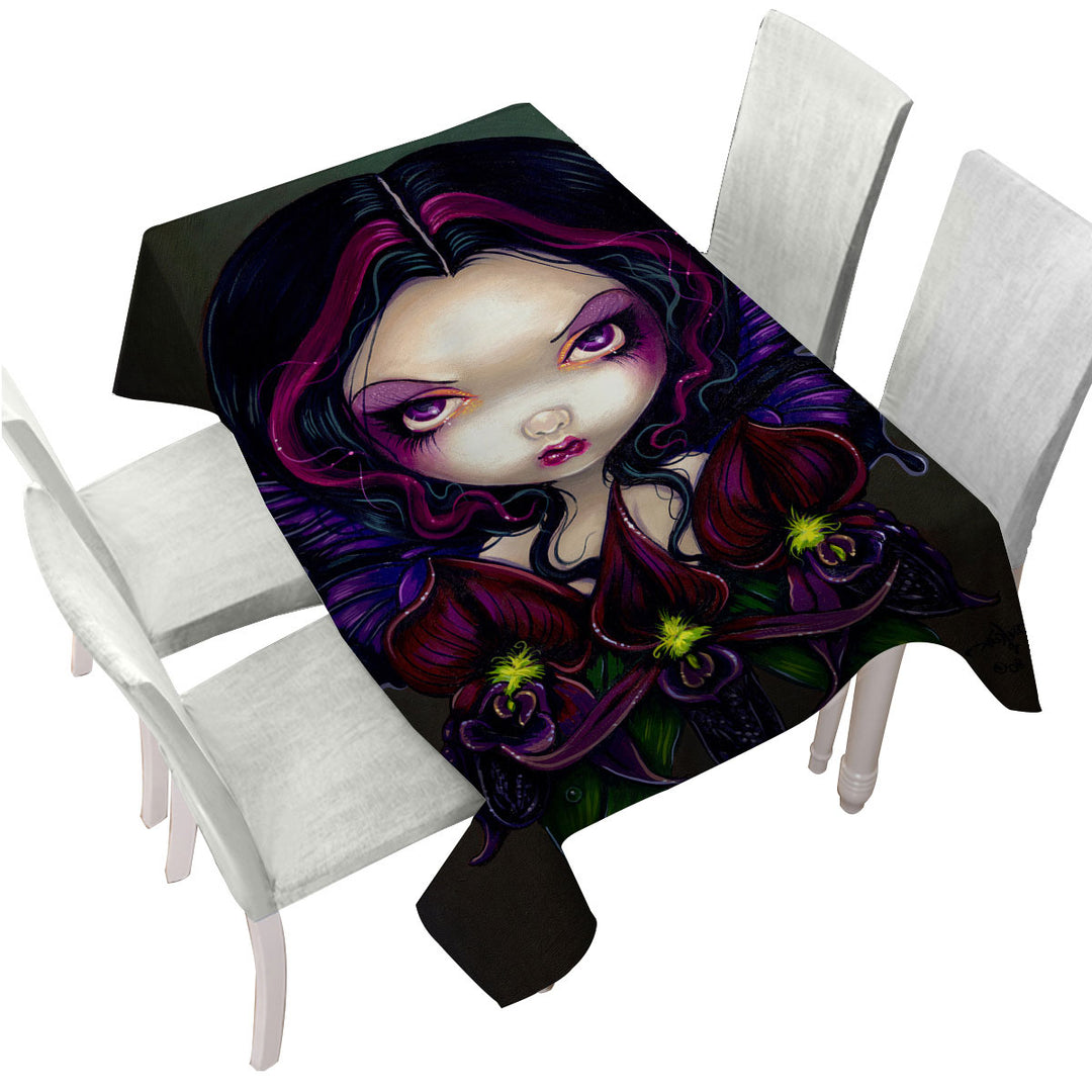 Black Orchid Fairy Tablecloths