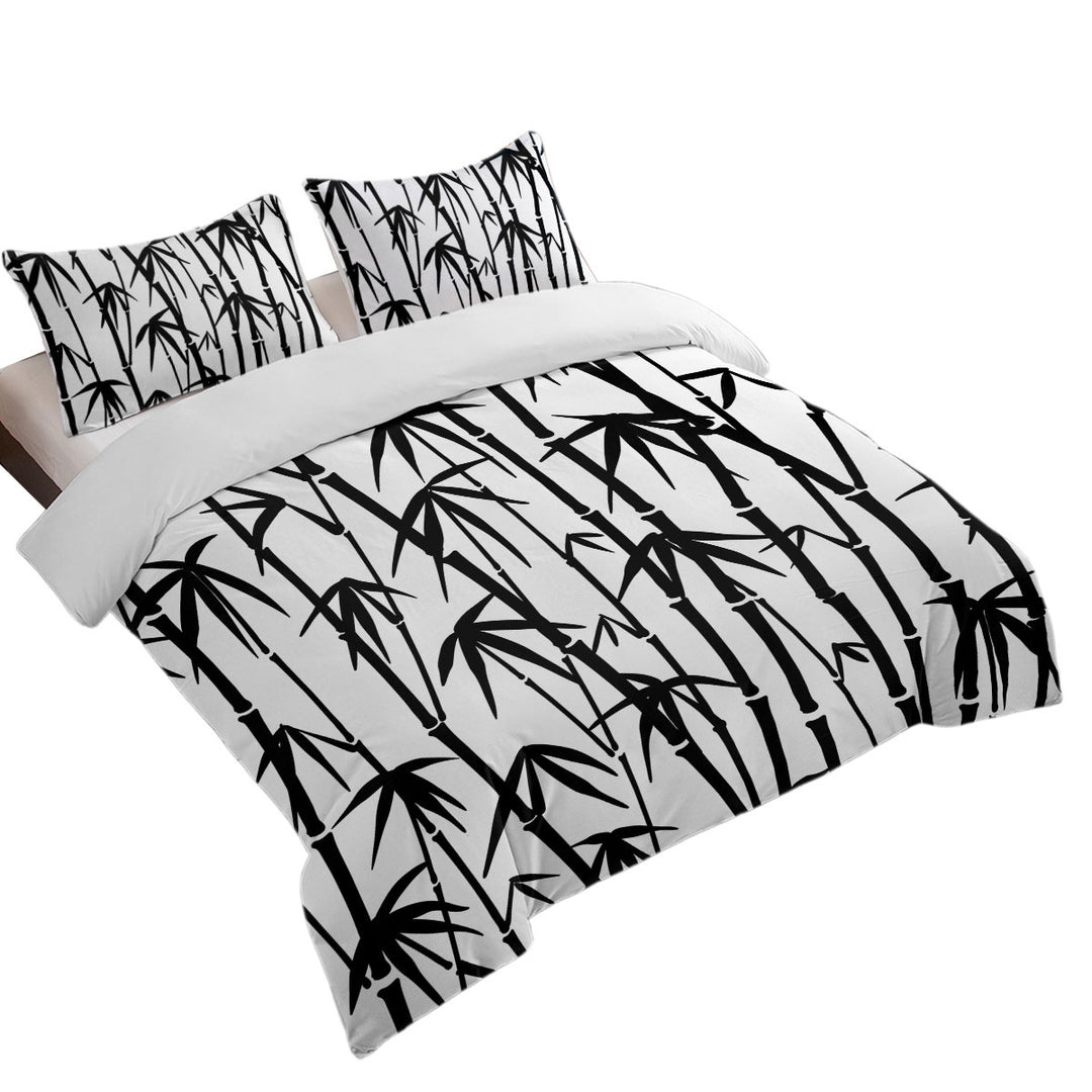 Black and White Bamboo Duvet Covers