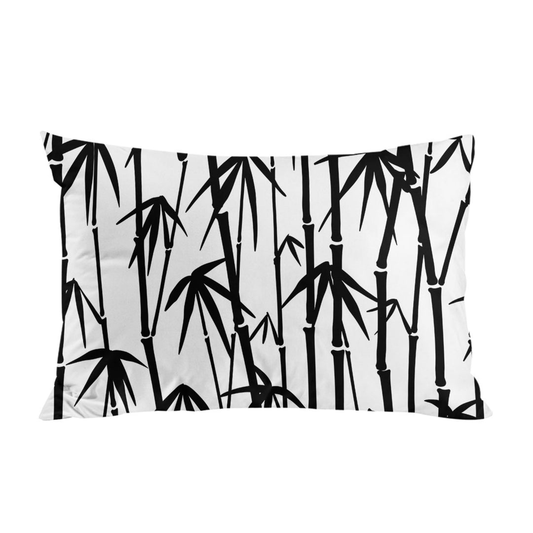 Black and White Bamboo Pillow Cases