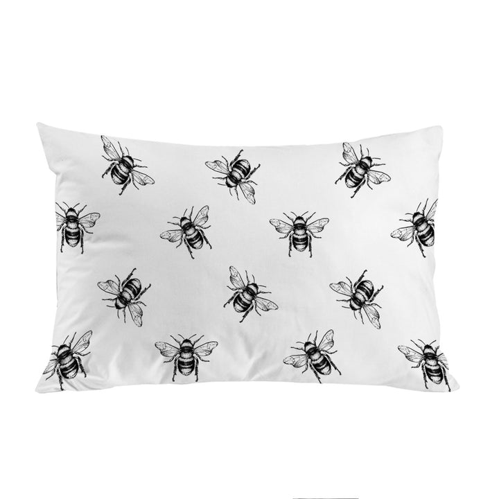 Black and White Bee Pattern King Pillow Cases