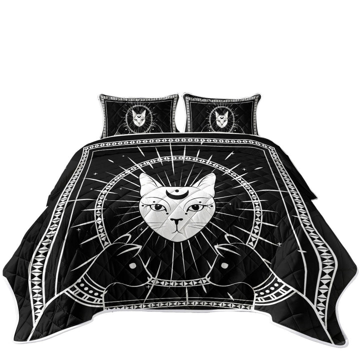 Black and White Egyptian Cat God Quilts