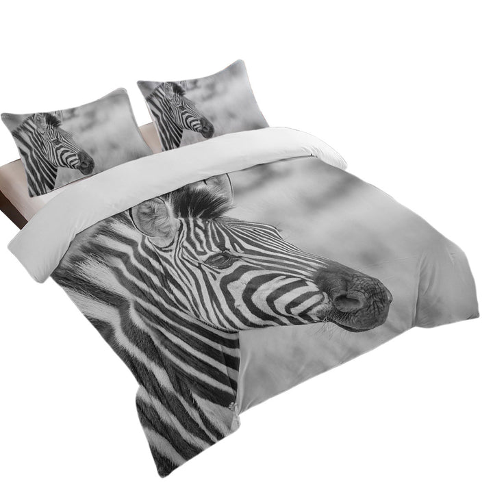 Black and White Zebra Photo Duvet Cover