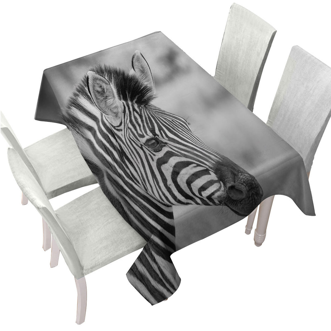 Black and White Zebra Photo Tablecloths