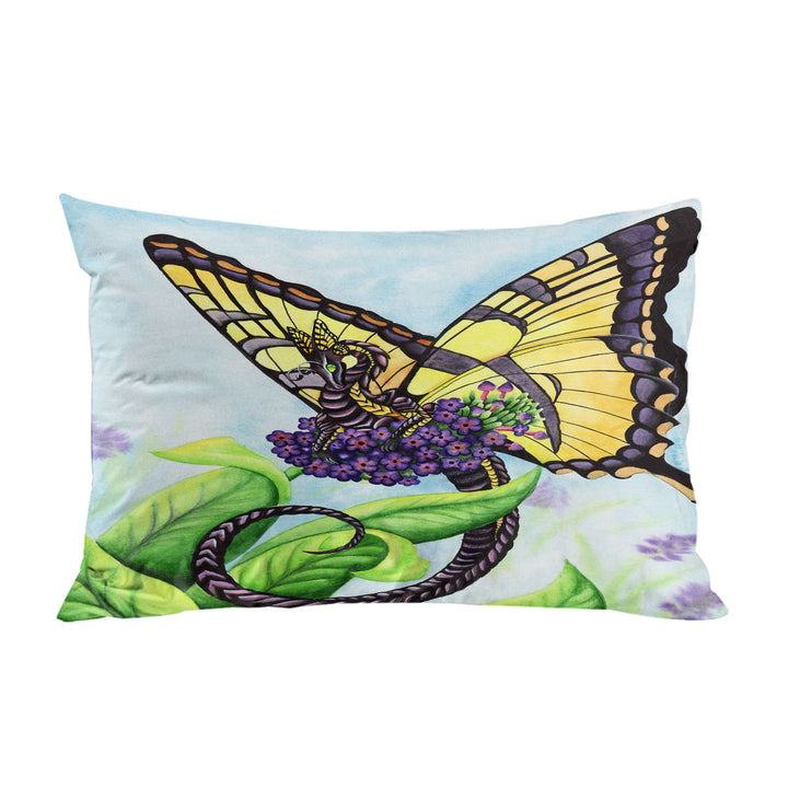 Black and Yellow the Bouquet Dragon Pillow Cases