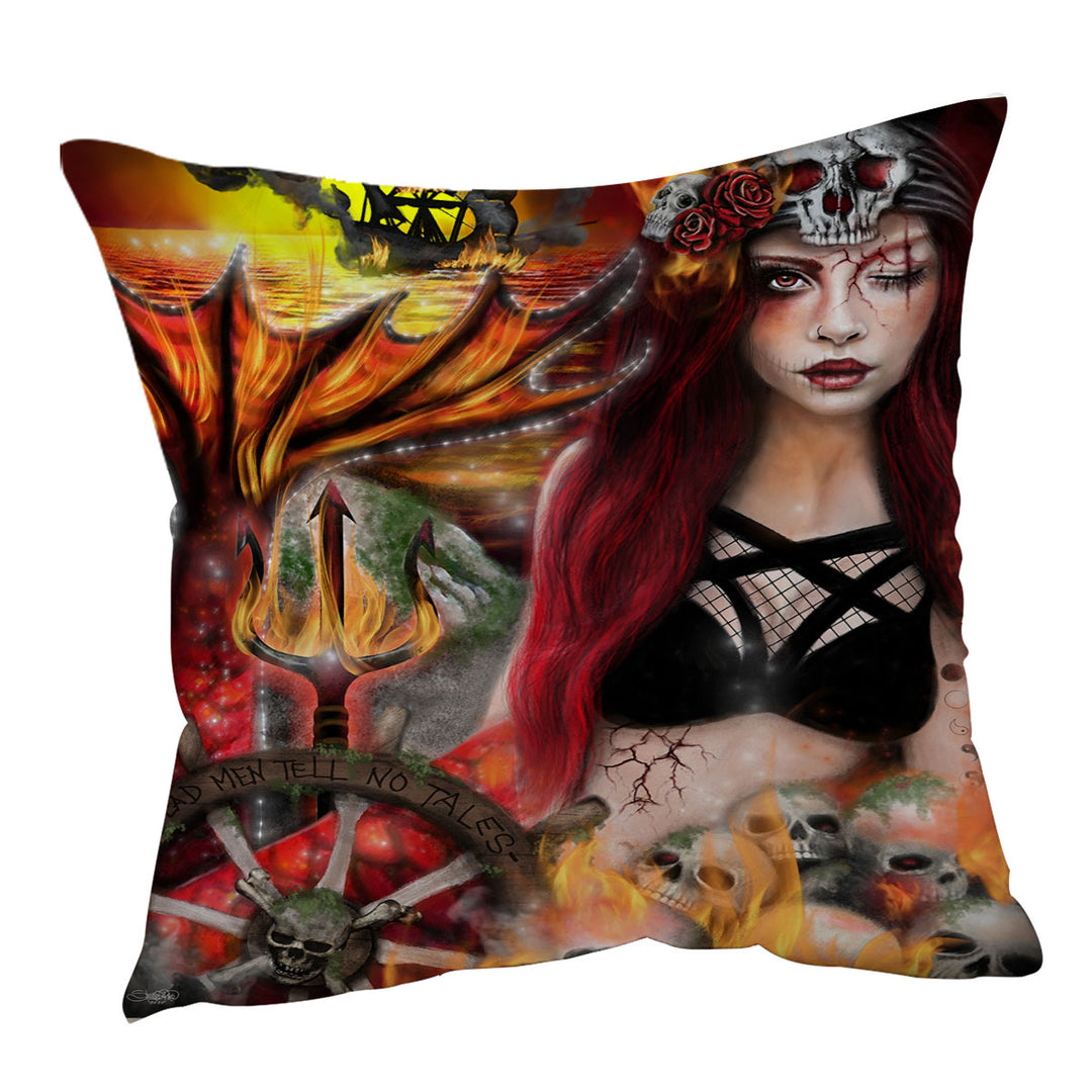 Blaze the Banished Beautiful Goth Girl Cushion Cover