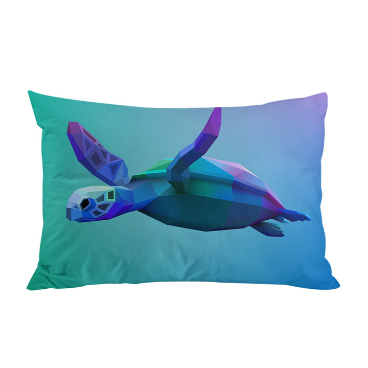 Blue 3D Turtle Pillowcase