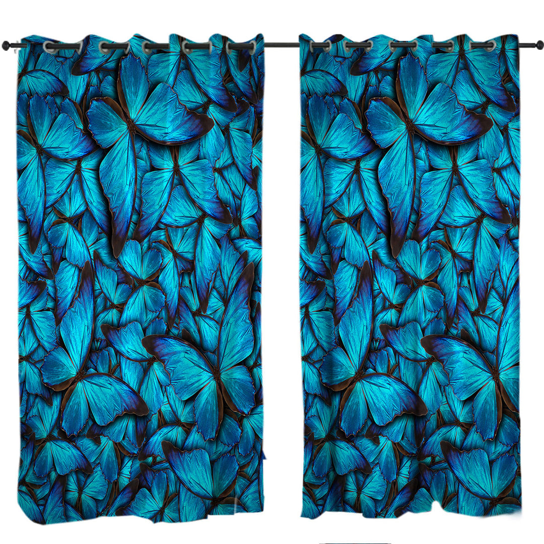 Blue Butterflies Curtain