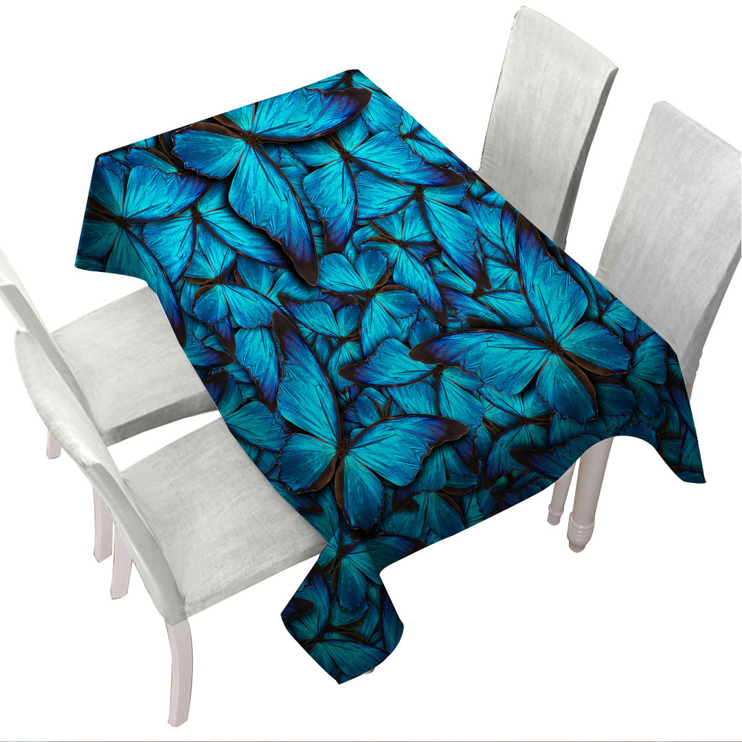 Blue Butterflies Tablecloths