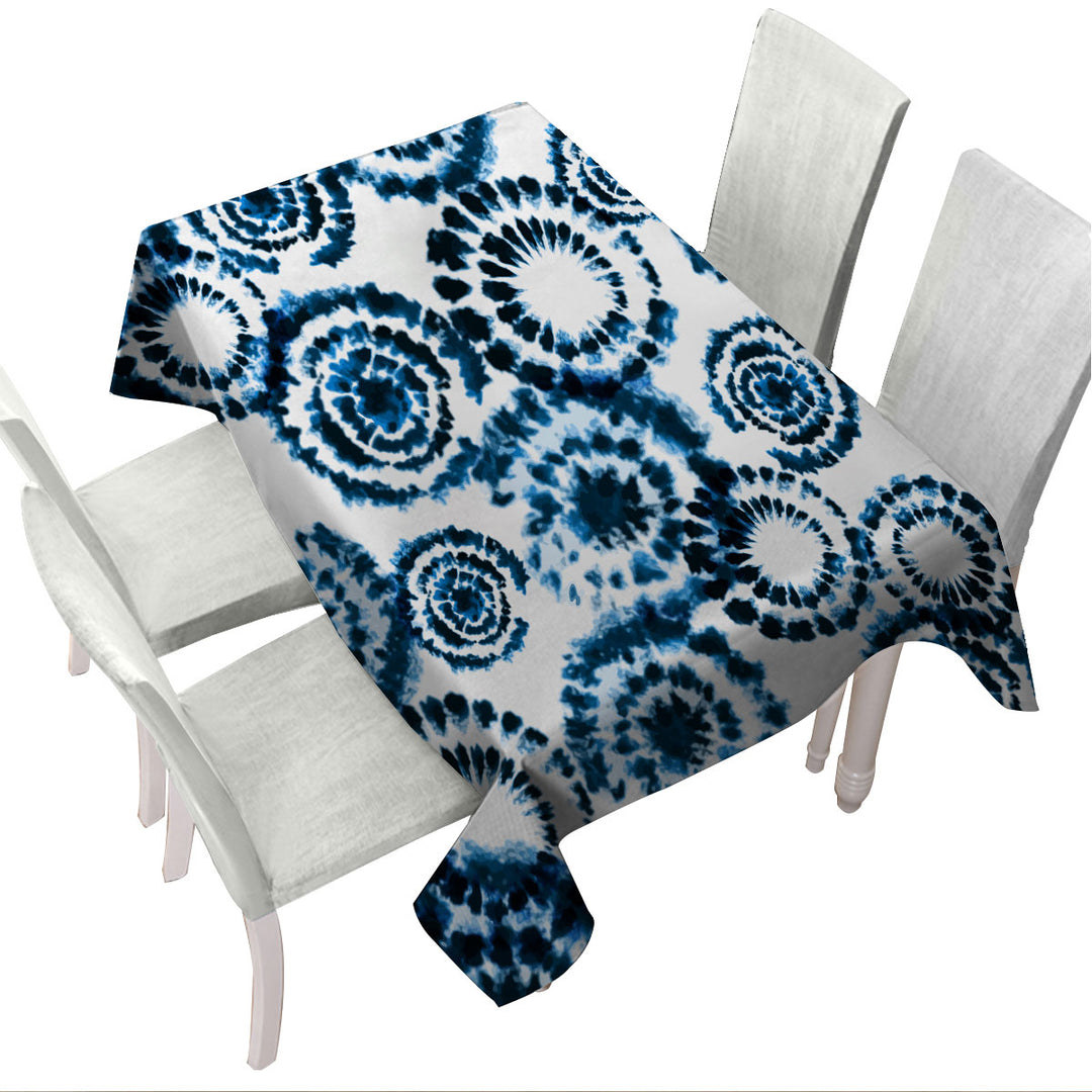 Blue Dye Custom tablecloths