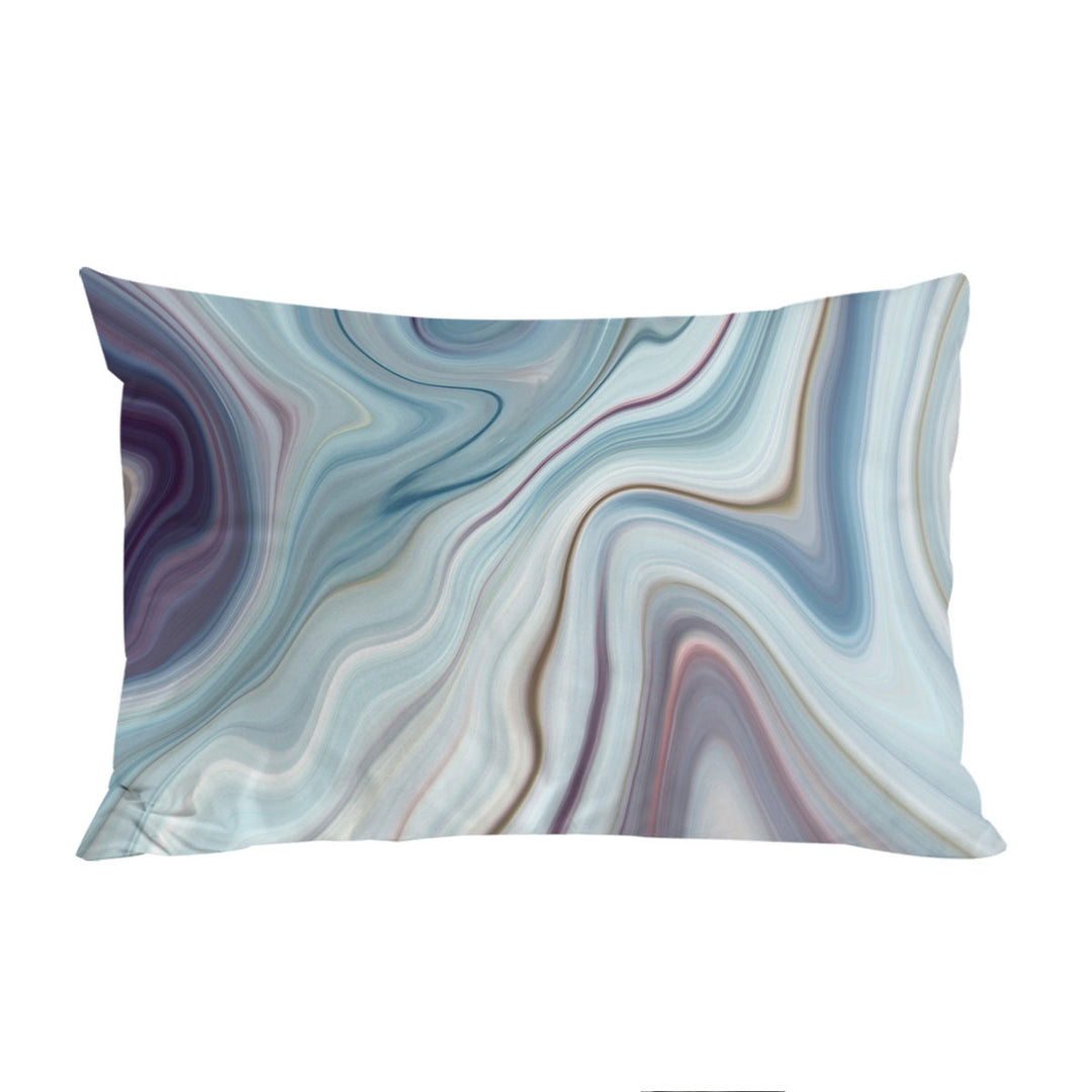 Blue Hues Marble Pillow Case Covers