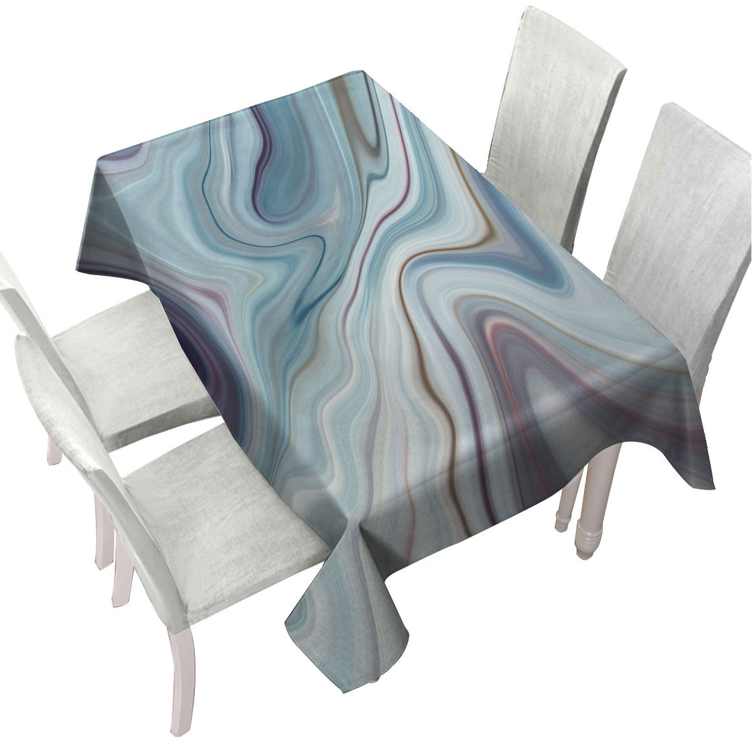 Blue Hues Marble Tablecloth