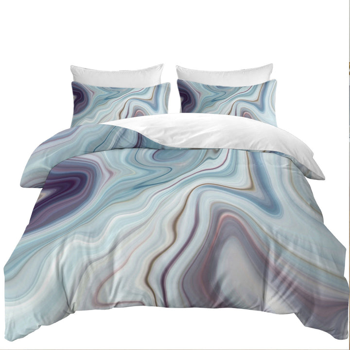 Blue Hues Marble Twin xl Duvet Covers