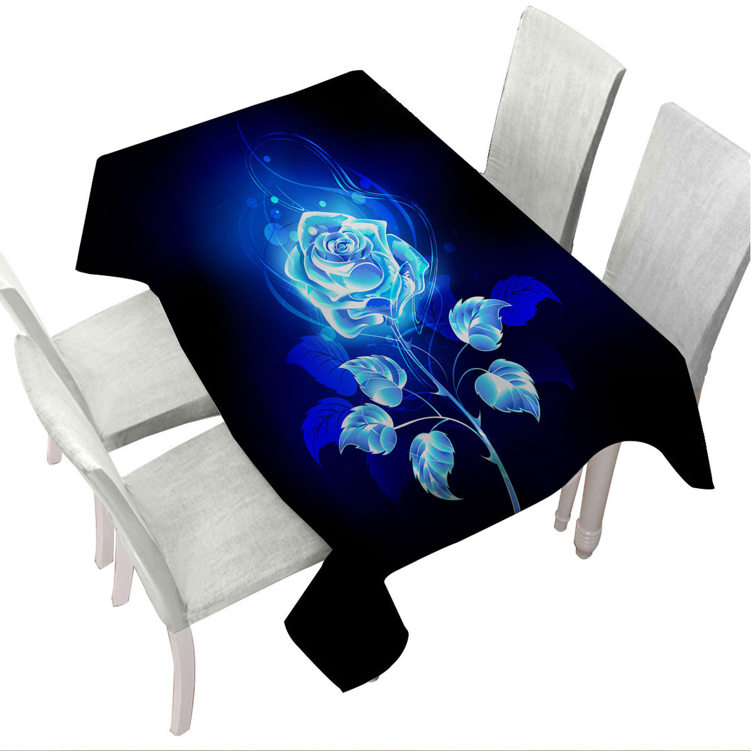 Blue Rose Tablecloth
