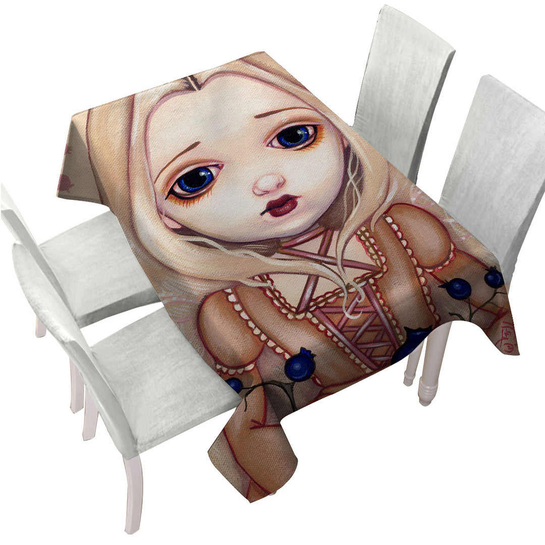 Blueberries and Cream Fairy Custom table cloth